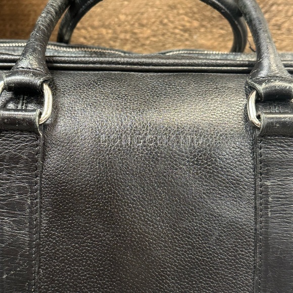 Longchamp Le Foulonné Leather Briefcase (Black) - Picture 4 of 15